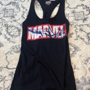 Marvel Black Tank with Red and Blue Logo